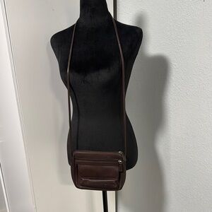 Fossil Dark Brown Leather Belt Bag